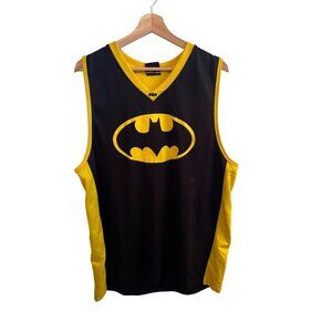 Batman Black, Yellow Graphic Tank Top Sleeveless Jersey Men's Size L